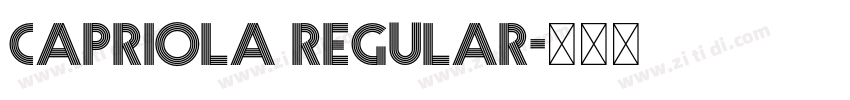 Capriola Regular字体转换 Capriola Regular字体转换